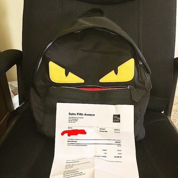 fendi monster eyes backpack